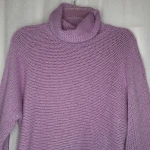 Ralph Lauren Pink Cowl Neck Cable Knit Sweater